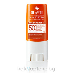 Rilastil SUN SYSTEM Прозрачный стик для чувствительных зон SPF50+, 8,5 мл