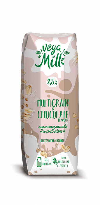 Vega Milk Напиток мультизлаковый с какао "Шоколадный" ультрапастериз 0,25 л