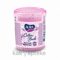 AURA beauty Ватные палочки (стакан) , 100 шт