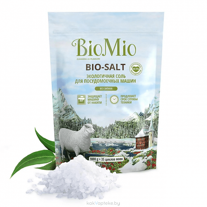 BioMio BIO-SALT Экологичная соль для посудомоечных машин 1000 г