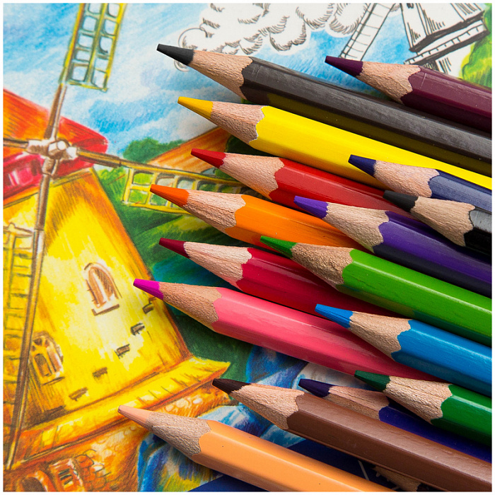 Гамма Карандаши цветные 18 шт "Классические" (карт.уп., европодвес)