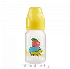 ПОМА Бутылочка 140 мл (ПП, силикон, медленный поток) 0+ 2810ДМжел, 1 шт