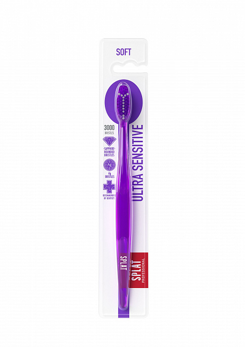 Инновационная зубная щетка SPLAT Professional ULTRA SENSITIVE Soft/СПЛАТ Профешнл УЛЬТРА СЕНСИТИВ Мягкая