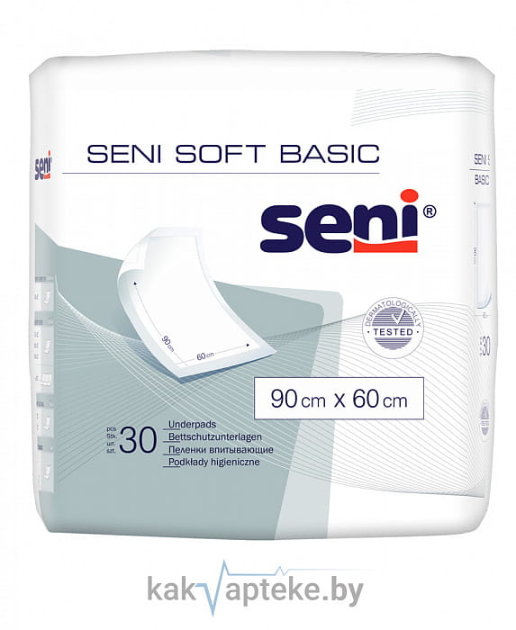 Seni soft Basic Пеленки одноразовые (впитывающие) 90х60 30 шт