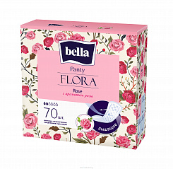 Bella Panty FLORA Rose Прокладки женские гигиенические ежедневные с ароматом розы 70 шт