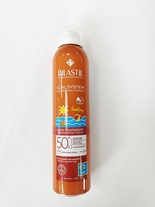 Rilastil SUN SYSTEM PPT BABY Прозрачный спрей для детей SPF 50+, 200 мл