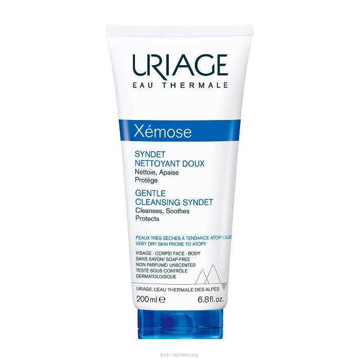 Uriage Гель мягкий КСЕМОЗ СИНДЕТ /Xemose Syndet очищающий, 200 мл