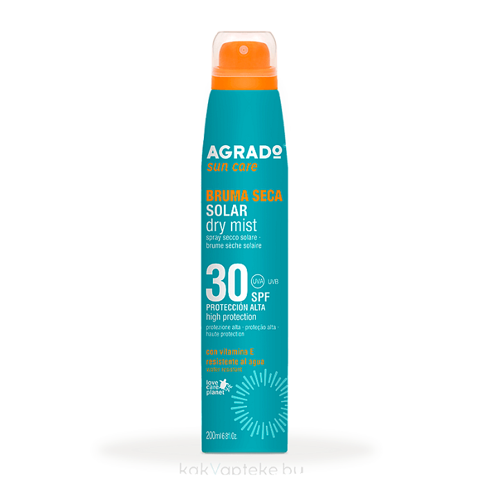 AGRADO Солнцезащитный сухой мист SPF 30 / Solar Dry Mist SPF 30, 200мл