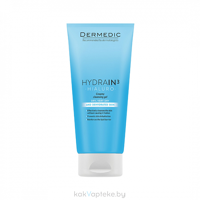 Dermedic HYDRAIN HIALURO кремовый гель для умывания лица, 200мл