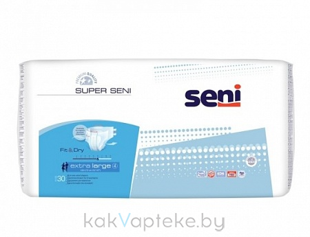 Super Seni Подгузники для взрослых Extra large 30 шт