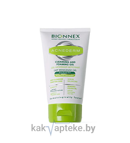 Bionnex Acnederm Очищающий гель для лица для кожи склонной к акне, 150 мл