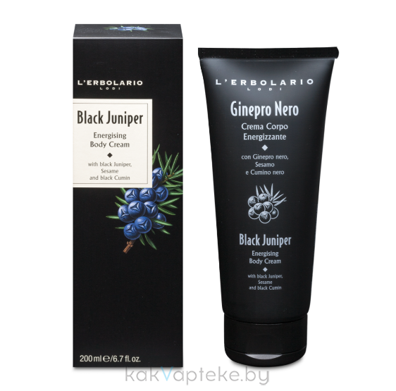 L'Erbolario ЧЕРНЫЙ МОЖЖЕВЕЛЬНИК Энергизирующий крем для тела 200 мл