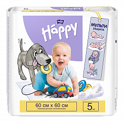 Bella Baby Happy Пеленки детские гигиенические 60*60 см 5 шт