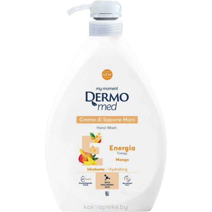 DERMOMED Крем-мыло для рук с манго "ENERGY" / HAND WASH ENERGY MANGO, 600 мл