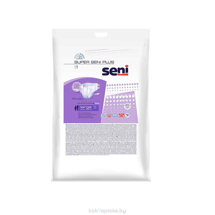 Super Seni Plus large Подгузники дышащие для взрослых 1 шт