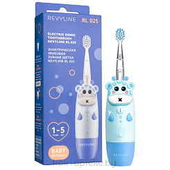 Revyline RL 025 Детская зубная щетка электрическая звуковая (голубая 6112 жираф)