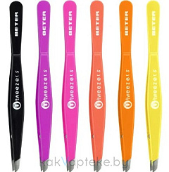 Beter Пинцет для бровей со скошенными краями с магнитом Magnetic tweezers/ slanted tip