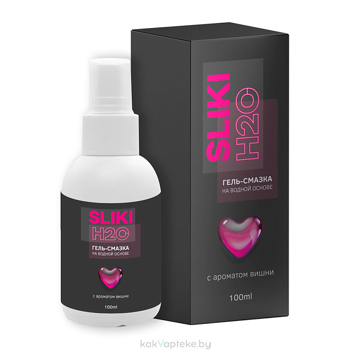 SLIKI  Гель-смазка  с ароматом вишни на водной основе 100 мл.
