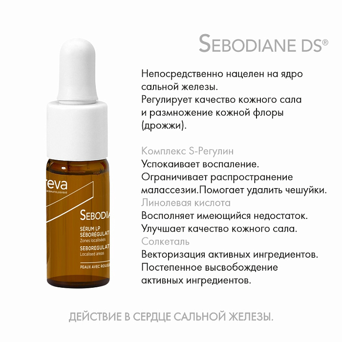 NOREVA CEБОДИАН DS Cыворотка от повышенной жирности кожи, 8 мл