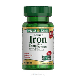 Nature's Bounty Легкодоступное железо 18 мг, БАД капсулы №60