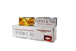 White Glo зубная паста отбеливающая Coffee & tea drinkers formula для любителей кофе и чая 24 г