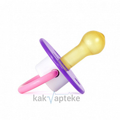 ПОМА Соска-пустышка латексная (круглой формы), 4+, арт.5812, 1шт.