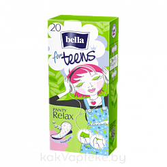 Bella Panty for Teens relax deo  Ультратонкие женские гигиенические ежедневные прокладки, 20 шт