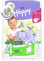 Bella Baby Happy Maxi Подгузники гигиенические для детей (Flexi Fit), 1 шт