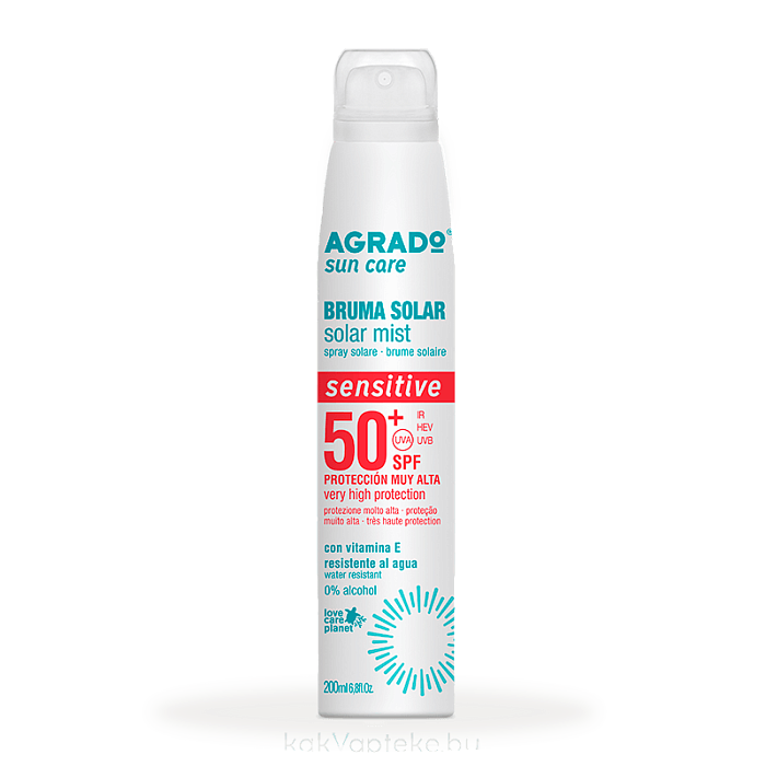 AGRADO Солнцезащитный спрей-мист для чувств.кожи SPF50+ / Solar Mist Sensitive SPF 50+, 200мл