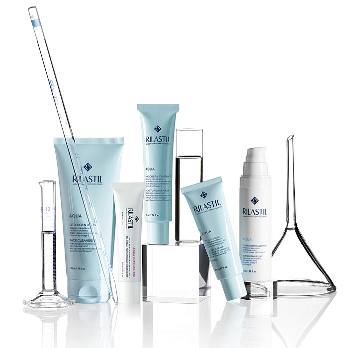 Rilastil AQUA Лежер увлажняющий и восстанавливающий баланс крем, 50 мл