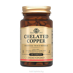 Solgar Хелат меди, БАД таблетки №100