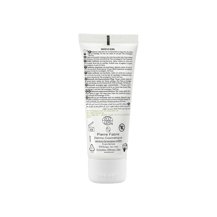 A-DERMA BIOLOGY AC GLOBAL Крем для комплексного ухода за проблемной кожей 40 мл