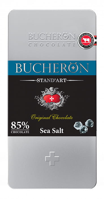 BUCHERON Горький шоколад с морской солью 85%, ж/б 100г