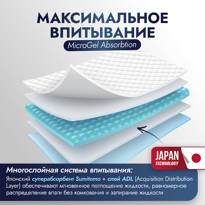 REISEN Одноразовые подгузники для взрослых р-р XL, 30 шт