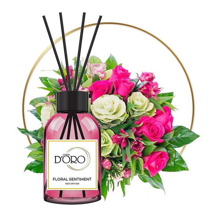Gamma D'ORO Аромадиффузор для дома Цветочное настроение 100 мл FLORAL SENTIMENT