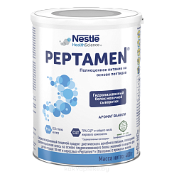 Peptamen Специализированный пищевой продукт диетического лечебного питания, полноценная сбалансированная смесь на основе гидролизованного белка молочной сыворотки для детей старше 10 лет и взрослых с ароматом ванили, 400 г
