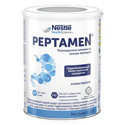 Peptamen Специализированный пищевой продукт диетического лечебного питания, полноценная сбалансированная смесь на основе гидролизованного белка молочной сыворотки для детей старше 10 лет и взрослых с ароматом ванили, 400 г