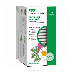 Чай Эвалар Био Желудочно-кишечный, БАД сырье растительное в фильтр-пакетах по 1,8 г №20