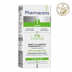 Pharmaceris T Ночной крем-пилинг с 5% миндальной кислотой Sebo- Almond Peel, 50 мл