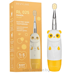 Revyline RL 025 Детская зубная щетка электрическая звуковая (желтая 7852, панда)