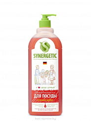 SYNERGETIC Средство биоразлагаемое для мытья посуды, детских игрушек с ароматом арбуза, 1л