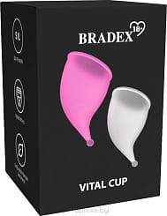 BRADEX Набор менструальных чаш Vital Cup (S+L) 2 шт
