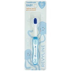 Revyline Baby S3900 Зубная щетка для детей от 0 до 3 лет (7069 голубой)