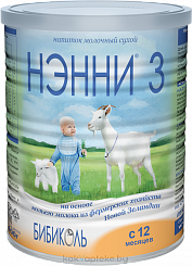 НЭННИ 3 сухой молочный напиток на основе козьего молока для детей старше одного года, банка 800 гр.